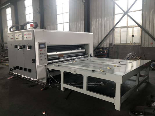 کارتن راه راه 4 رنگ پرینتر فلکسو اسلوتر Die Cutter نیمه اتوماتیک