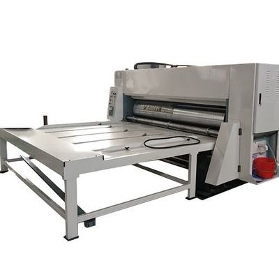 موجدار Flexo 4 رنگ چاپگر Slotter Die Cutter نیمه خودکار نوع تغذیه زنجیره ای