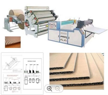 Carton Plc جعبه راه راه تولید اتوماتیک کارخانه تک چهره 1600mm